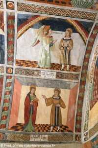 peintures de la chapelle Saint-Sébastien de Roubion
