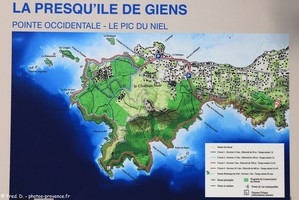 carte de la presqu'île de Giens