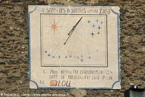 cadran solaire de l'église de Saint-Véran