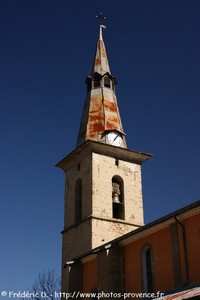 clocher de l'église de Beauvezer