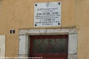 maison natale de Jean Antoine Savine