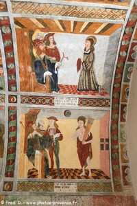peintures de la chapelle Saint-Sébastien de Roubion
