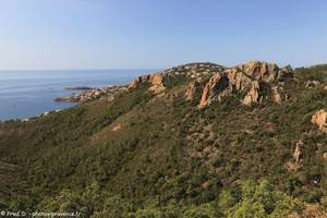 vue sur l'&icirc;le des Vieilles depuis le plateau d'Anth&eacute;or