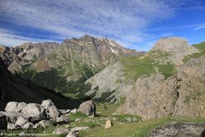 vue sur les pics de Combeynot et le roche Robert