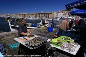 marché aux poissons sur le Vieux Port