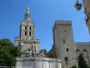la cathédrale Notre-Dame-des-Doms et le palais des Papes